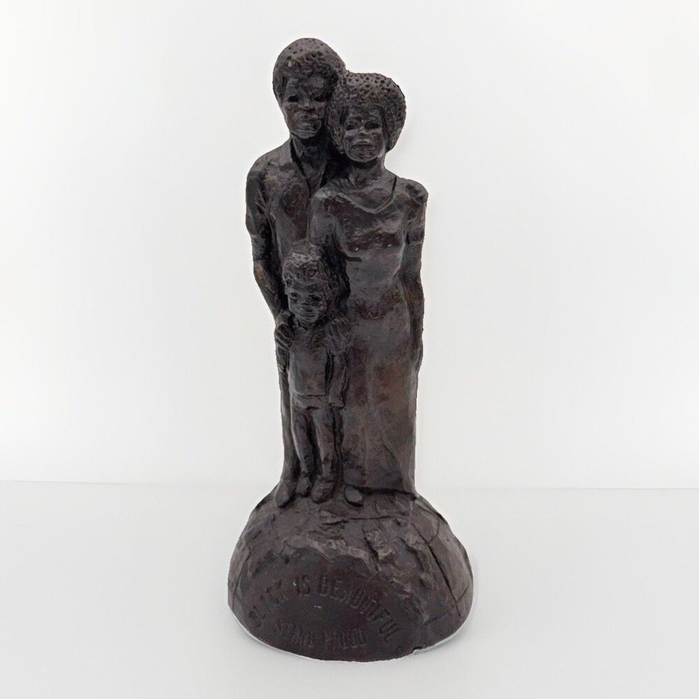 Hendon Ind Black Is Beautiful Stand Proud Family Statue Figurine Vintage Brown